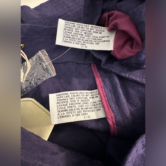 NWT Anthro TULLE Brand Skirt Blazer Suit Set Blue Purple Textured Cotton New - Picture 12 of 13